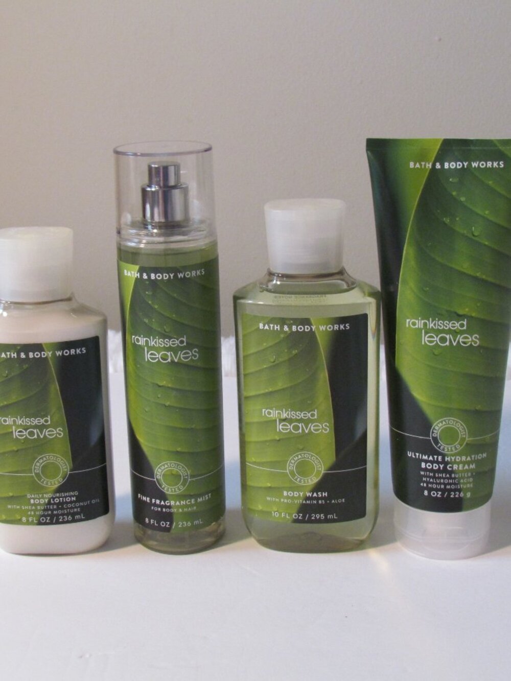 Bath & Body Works Rainkissed Leaves Lot of 4 NEW